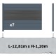 cloture alu composite gris