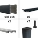 cloture alu composite gris