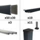 cloture alu composite gris