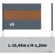 cloture bois composite et alu teck