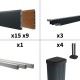cloture bois composite et alu teck
