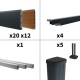 cloture bois composite et alu teck