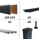 cloture bois composite et alu teck