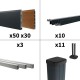 cloture bois composite et alu teck