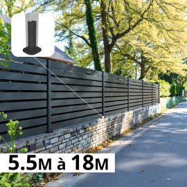 cloture sur muret en alu design