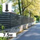 cloture sur muret en alu design