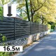cloture sur muret en alu design
