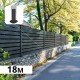 cloture sur muret en alu design