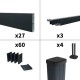 cloture sur muret en alu design