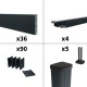cloture sur muret en alu design