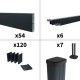 cloture sur muret en alu design