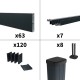 cloture sur muret en alu design