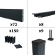 cloture sur muret en alu design