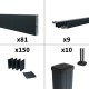 cloture sur muret en alu design