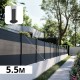 Kit clôture aluminium sur muret poteau sur platines - BAHIA & CRUZ Argent H-1,2m