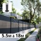 Kit clôture aluminium sur muret poteau sur platines - BAHIA & CRUZ Argent H-1,2m