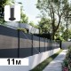 Kit clôture aluminium sur muret poteau sur platines - BAHIA & CRUZ Argent H-1,2m