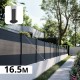 Kit clôture aluminium sur muret poteau sur platines - BAHIA & CRUZ Argent H-1,2m