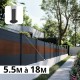 Kit clôture aluminium sur muret poteau sur platines - BAHIA & CRUZ Ipé H-1,2m