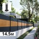 Kit clôture aluminium sur muret poteau sur platines - BAHIA & CRUZ Cèdre H-1,2m