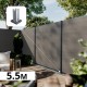 Kit clôture composite poteau sur platines - CRUZ Argent H-1,8m