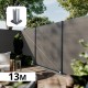 Kit clôture composite poteau sur platines - CRUZ Argent H-1,8m