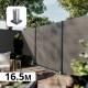 Kit clôture composite poteau sur platines - CRUZ Argent H-1,8m