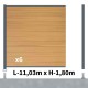 Kit clôture composite poteau sur platines - CRUZ Cèdre H-1,8m