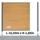 Kit clôture composite poteau sur platines - CRUZ Cèdre H-1,8m