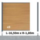 Kit clôture composite poteau sur platines - SANTOS Cèdre H-1,8m