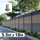 Kit clôture aluminium poteau sur platines - BAHIA & CRUZ Argent H-1,8m