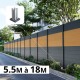 Kit clôture aluminium poteau sur platines - BAHIA & CRUZ Cèdre H-1,8m