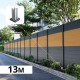 Kit clôture aluminium poteau sur platines - BAHIA & CRUZ Cèdre H-1,8m