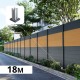 Kit clôture aluminium poteau sur platines - BAHIA & CRUZ Cèdre H-1,8m