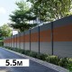 Kit clôture aluminium poteau à sceller - BAHIA & CRUZ Ipé H-1,8m