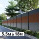 Kit clôture aluminium poteau à sceller - BAHIA & CRUZ Ipé H-1,8m