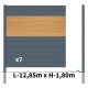 Kit clôture aluminium poteau à sceller - BAHIA & CRUZ Cèdre H-1,8m