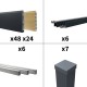 Kit clôture aluminium poteau à sceller - BAHIA & CRUZ Cèdre H-1,8m