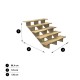 Escalier bois - 5 marches L-120cm H-85cm