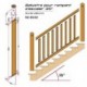 Balustre rampant escalier 35° pin autoclave garde-corps - LOUISIANE