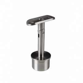 Support de main courante orientable sur poteau - Inox