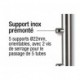 Poteau inox fixation à plat garde-corps - OXYNOV
