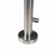 Poteau inox fixation à plat garde-corps - OXYNOV