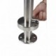 Poteau inox fixation à plat garde-corps - OXYNOV