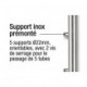 Poteau inox fixation latérale garde-corps - OXYNOV