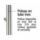 Poteau équipé fixation latérale pour garde corps inox