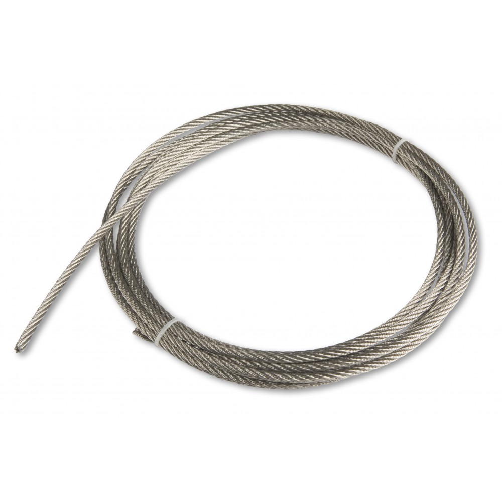 Câble de diamètre 4 mm - 1 mètre - Cable inox et fixation - Deck-Linea
