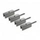 4 pattes de fixation rampe/poteau garde-corps - LOUISIANE