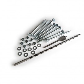 Kit de fixation pour poteaux 120x120mm sur solives