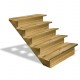 Escalier en bois 5 marches avec contremarches